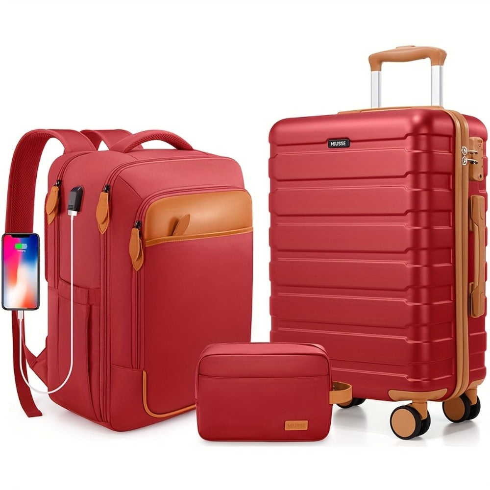 Laptop Bag – 3 Piece, Hardshell, TSA Lock, Spinner Wheels – detail view 7