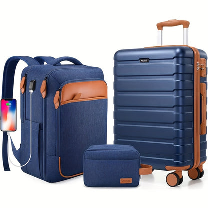 Laptop Bag – 3 Piece, Hardshell, TSA Lock, Spinner Wheels – front view