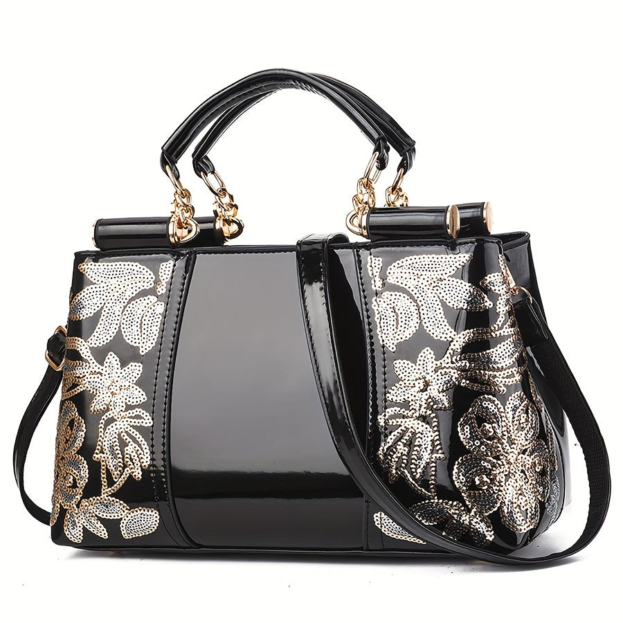 Laptop Bag – Adjustable Strap, Embroidered Satchel Zipper Closure Adjustable – detail view 10