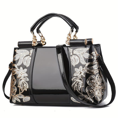 Laptop Bag – Adjustable Strap, Embroidered Satchel Zipper Closure Adjustable – detail view 3