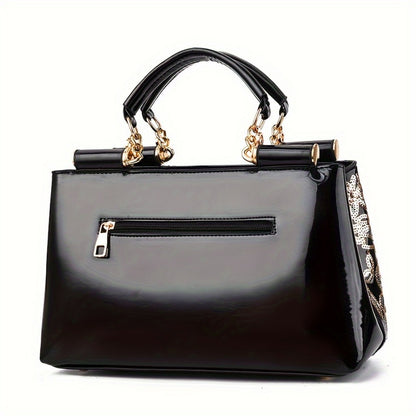 Laptop Bag – Adjustable Strap, Embroidered Satchel Zipper Closure Adjustable – detail view 8