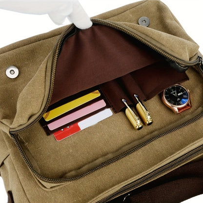 Laptop Bag – Canvas, Adjustable Strap, for Travel & School – detail view 7