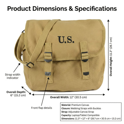 Laptop Bag – Canvas, for Travel & Work – front view - product view 7