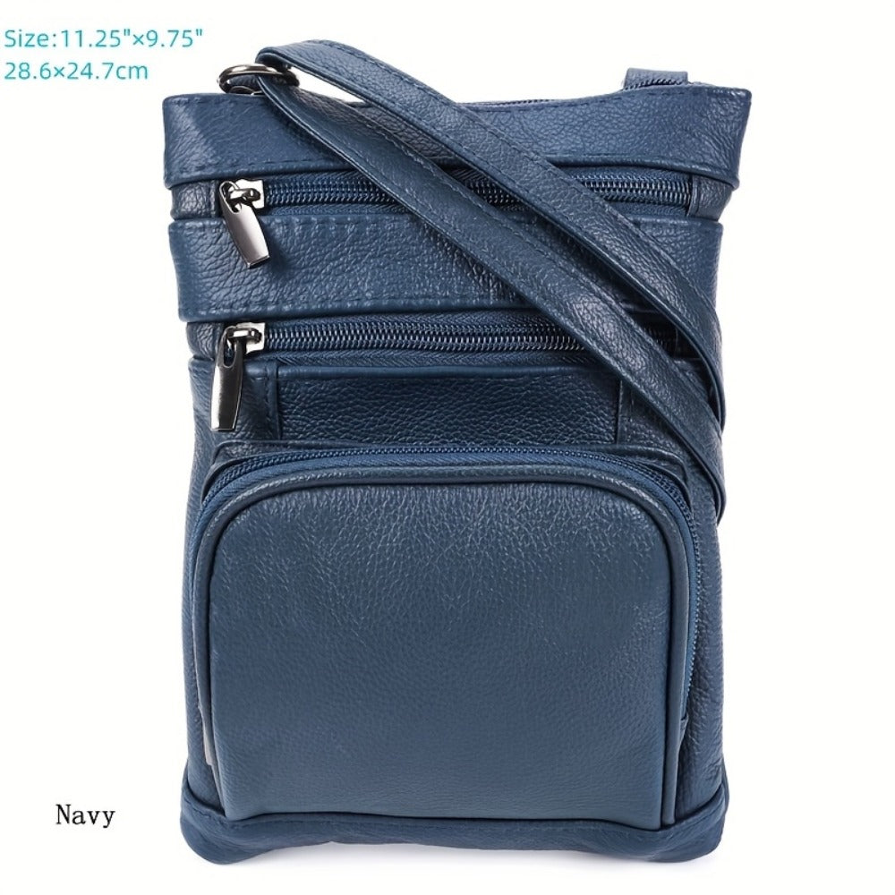 Laptop Bag – 10 Colors, Genuine Leather, Adjustable Strap – detail view 37