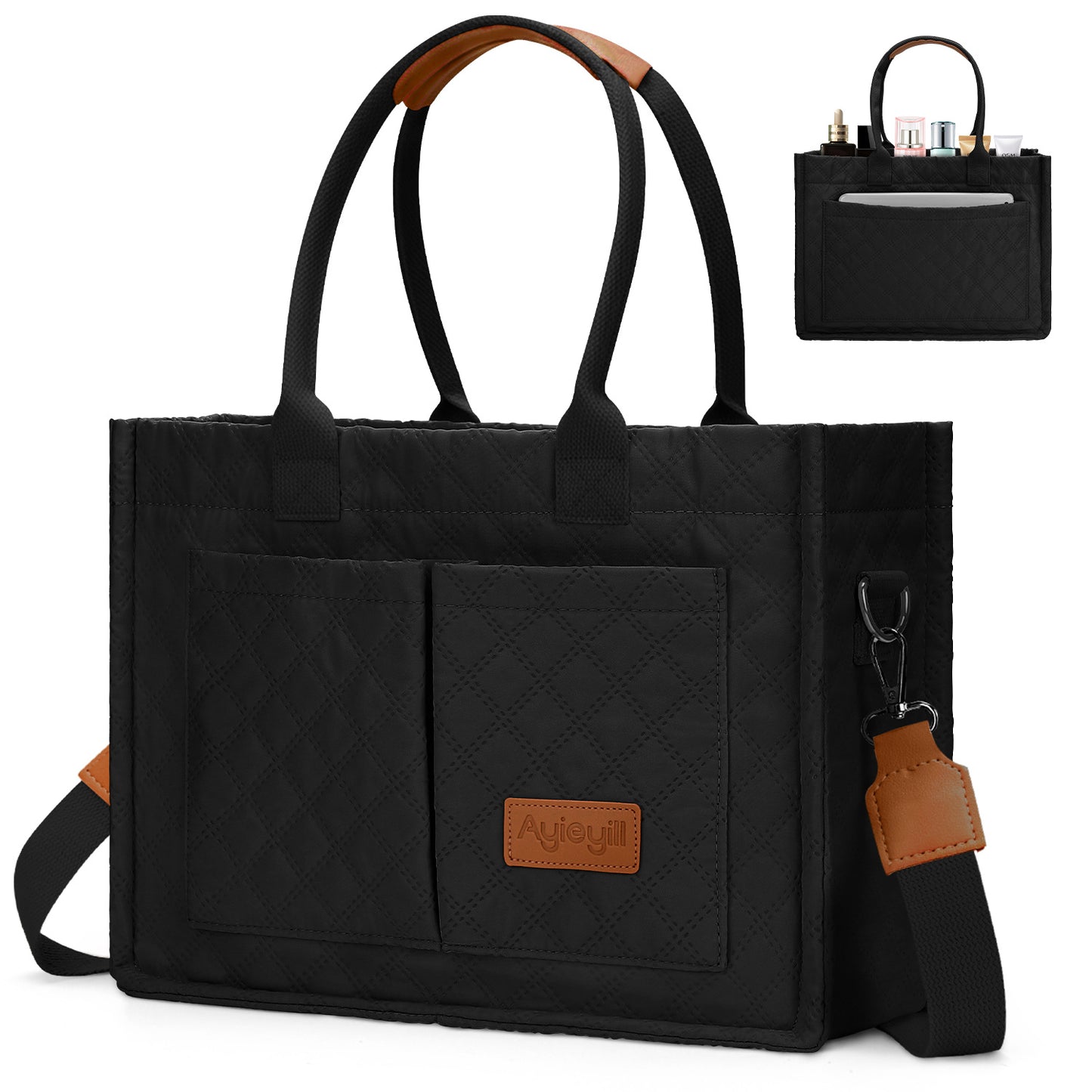 Laptop Bag – Nylon, Multi-Pocket, for Travel & Work – front view - product view 14