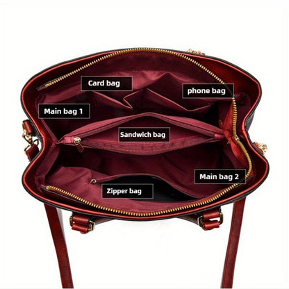 Laptop Bag – PU Leather, Large Capacity, Adjustable Strap – detail view 9
