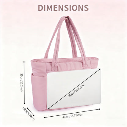 Laptop Bag – 10 Colors, Quilted, Trolley Sleeve, for Travel & Work – detail view 10