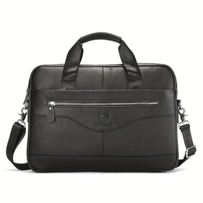 Laptop Bag – for Travel & Work, Genuine Cowhide Leather Executive Briefcase – detail view 14