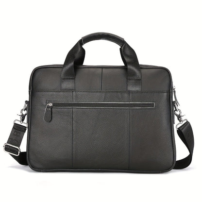 Laptop Bag – for Travel & Work, Genuine Cowhide Leather Executive Briefcase – detail view 15