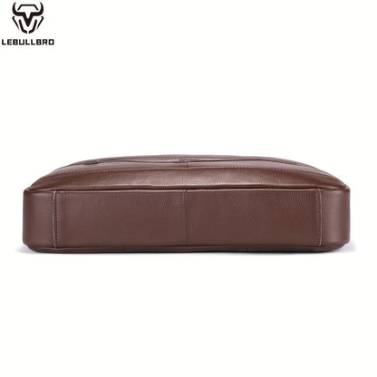 Laptop Bag – for Travel & Work, Genuine Cowhide Leather Executive Briefcase – detail view 17