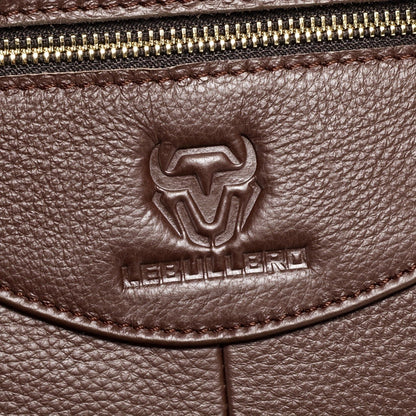 Laptop Bag – for Travel & Work, Genuine Cowhide Leather Executive Briefcase – detail view 5