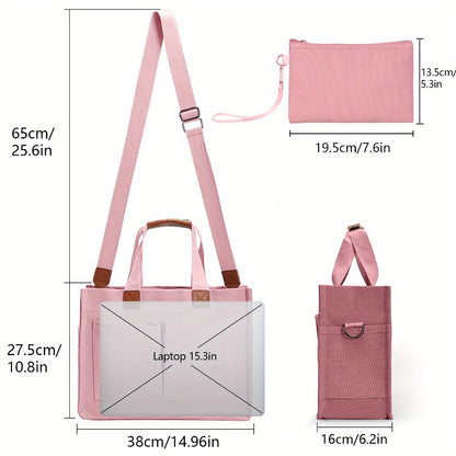 Laptop Bag – for Travel & Work, Large Set Of Spacious Hobo – alternate view