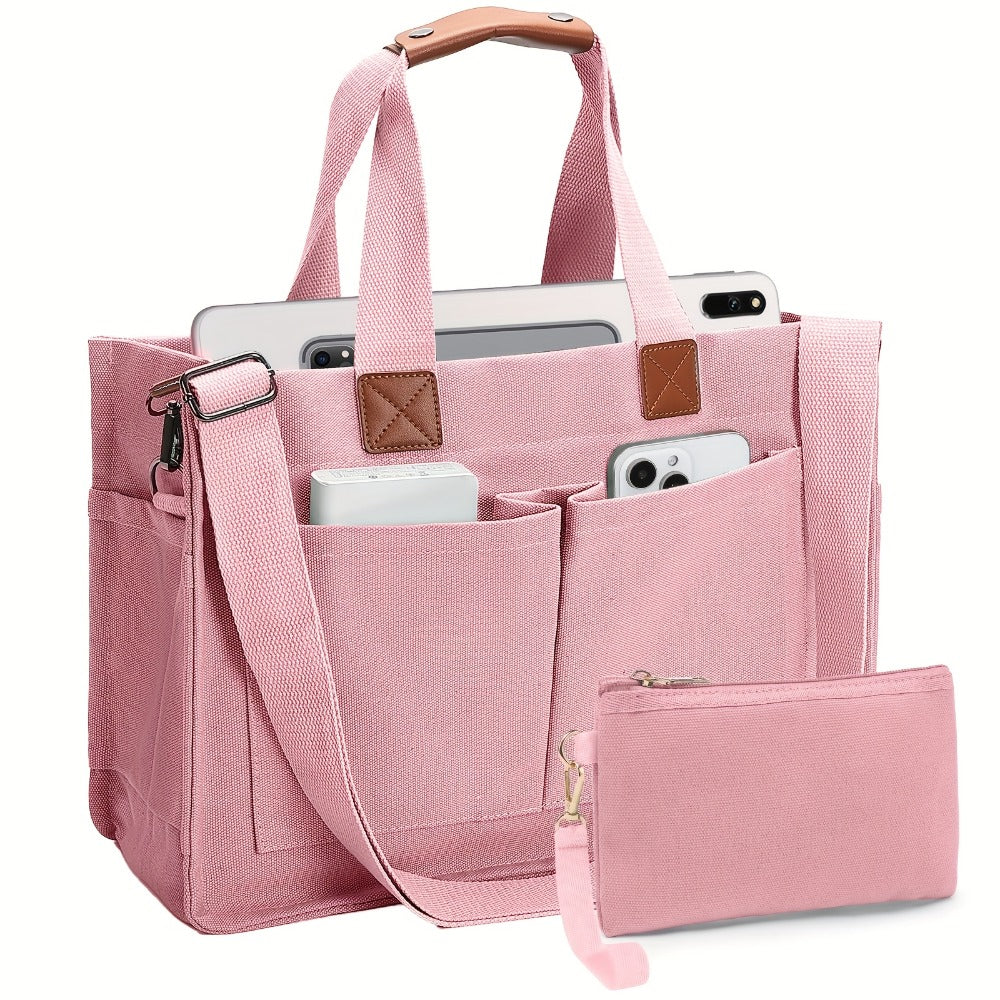 Laptop Bag – for Travel & Work, Large Set Of Spacious Hobo – front view