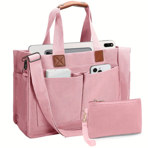 Laptop Bag – for Travel & Work, Large Set Of Spacious Hobo – front view