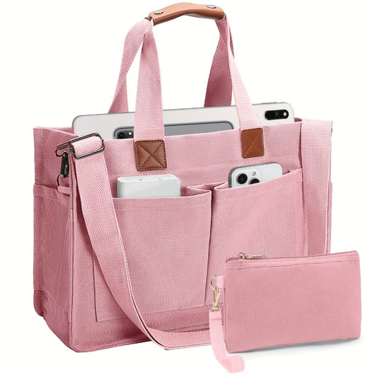 Laptop Bag – for Travel & Work, Large Set Of Spacious Hobo – front view