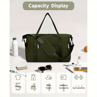 Laptop Bag – for Travel, Gym Duffel Shoe Compartment Large – detail view 12