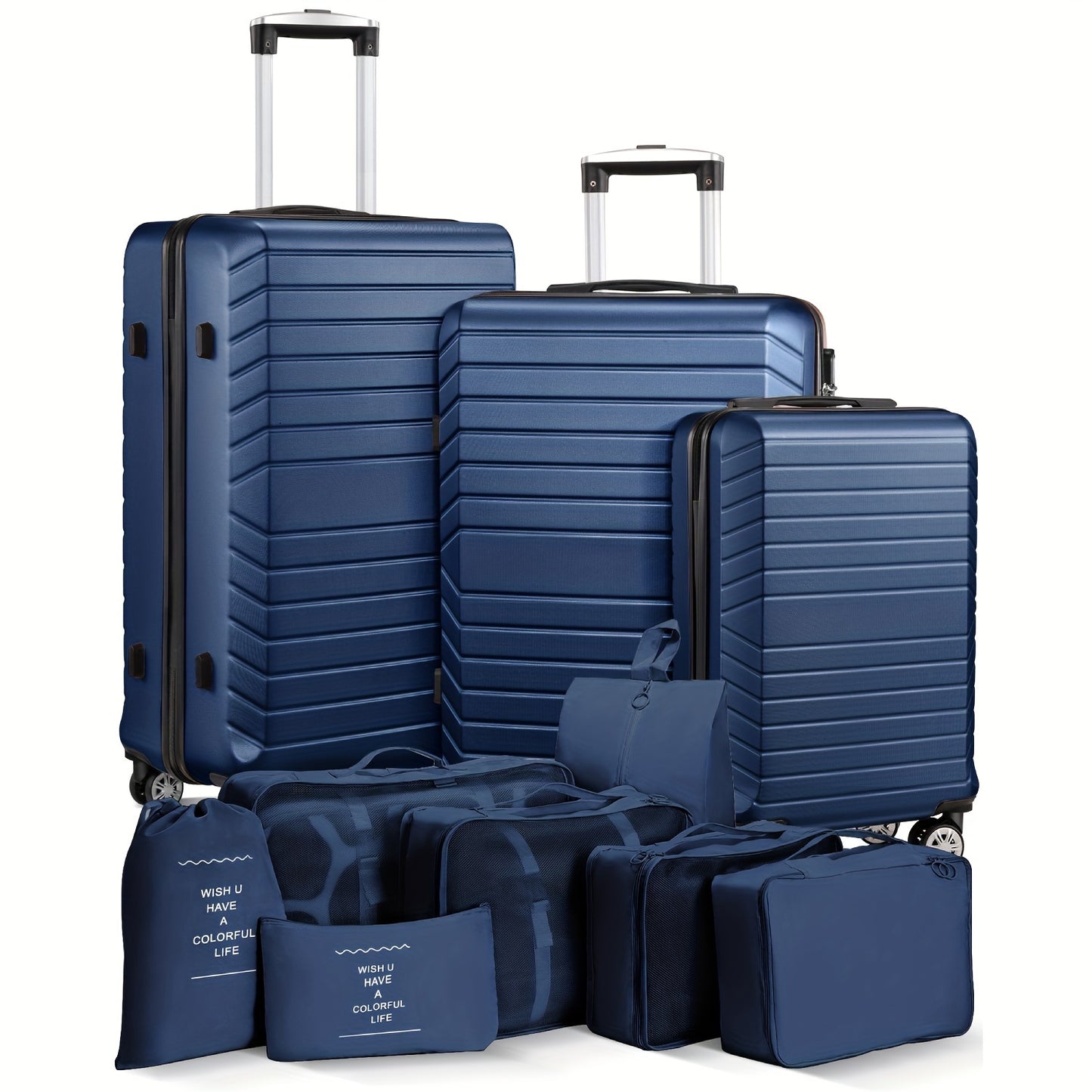 Luggage Set – 10 Piece, ABS Hardshell, Spinner Wheels, Combination Lock – detail view 14