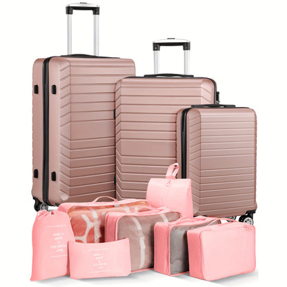 Luggage Set – 10 Piece, ABS Hardshell, Spinner Wheels, Combination Lock – alternate view