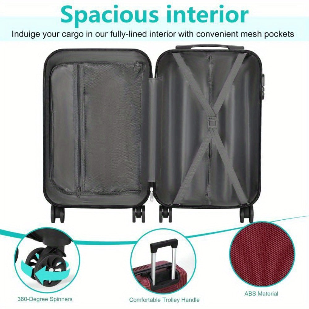Luggage Set – 2 Piece, 20 Inch, 14 Inch, ABS Hardshell – detail view 5