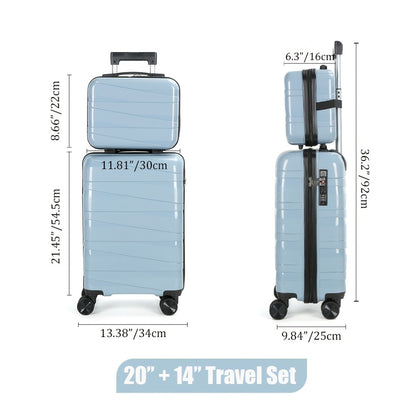 Luggage Set – 2 Piece, 20 Inch, 14 Inch, ABS Hardshell – detail view 9