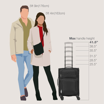 Luggage Set – 2 Piece, Soft Shell, Expandable, Spinner Wheels – detail view 9