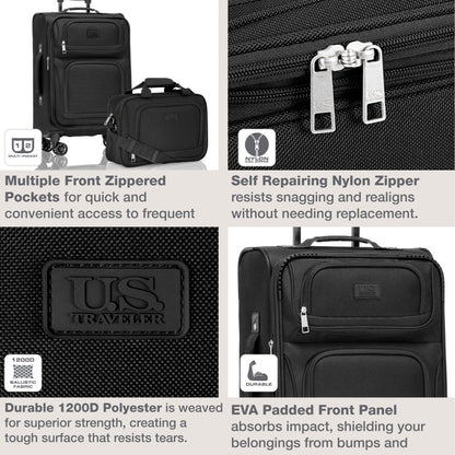 Luggage Set – 2 Piece, Soft Shell, Expandable, Spinner Wheels – detail view 12
