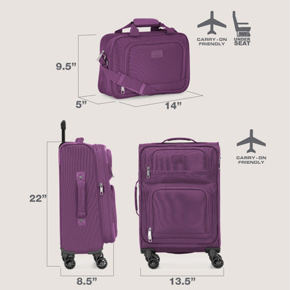 Luggage Set – 2 Piece, Soft Shell, Expandable, Spinner Wheels – detail view 13