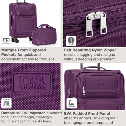 Luggage Set – 2 Piece, Soft Shell, Expandable, Spinner Wheels – detail view 17