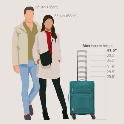 Luggage Set – 2 Piece, Soft Shell, Expandable, Spinner Wheels – detail view 2