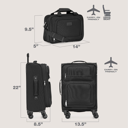 Luggage Set – 2 Piece, Soft Shell, Expandable, Spinner Wheels – detail view 8