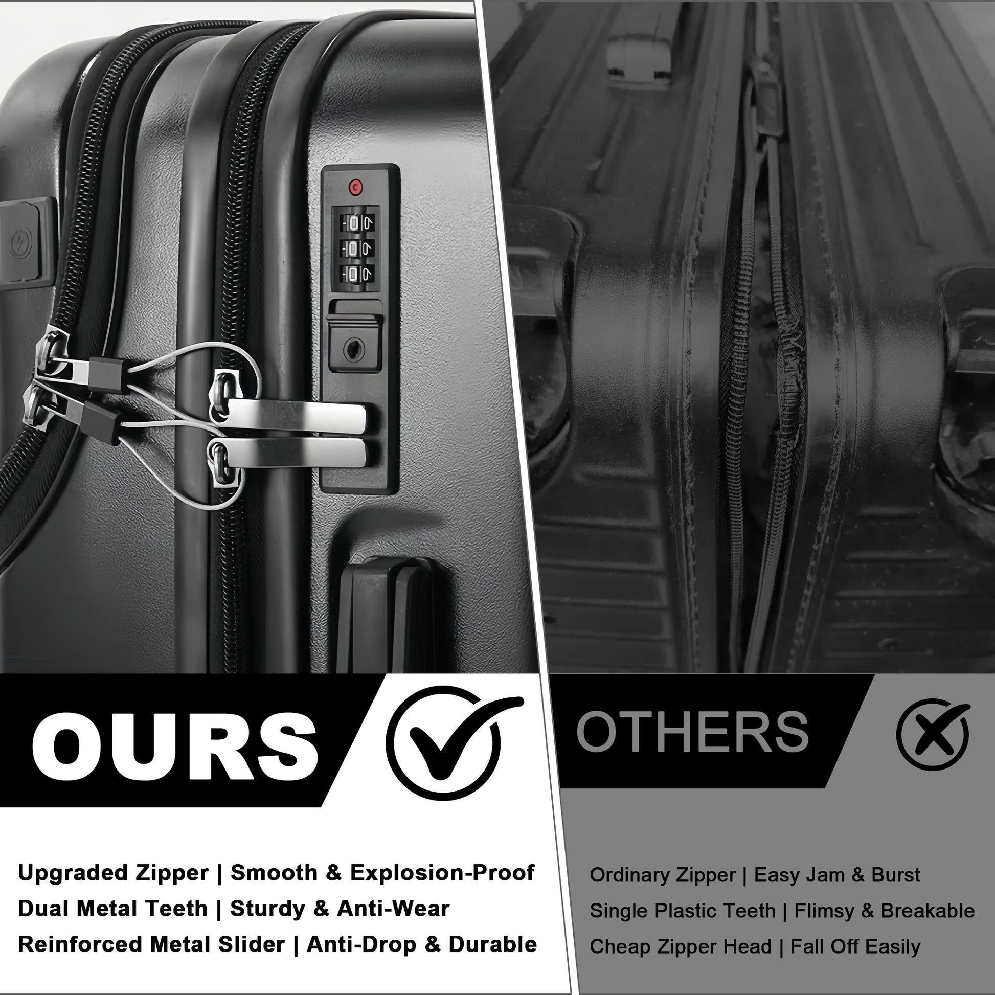 Luggage Set – 20 Inch, Hardshell, USB Charging, TSA Lock – detail view 14