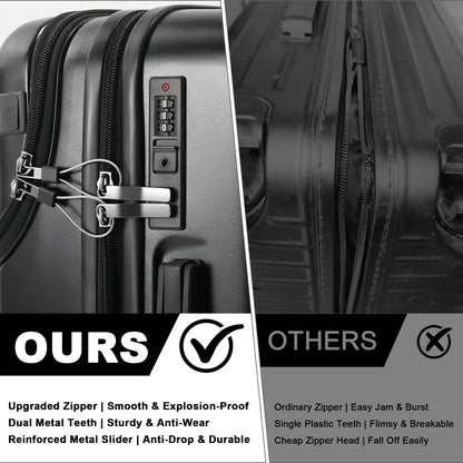 Luggage Set – 20 Inch, Hardshell, USB Charging, TSA Lock – detail view 14