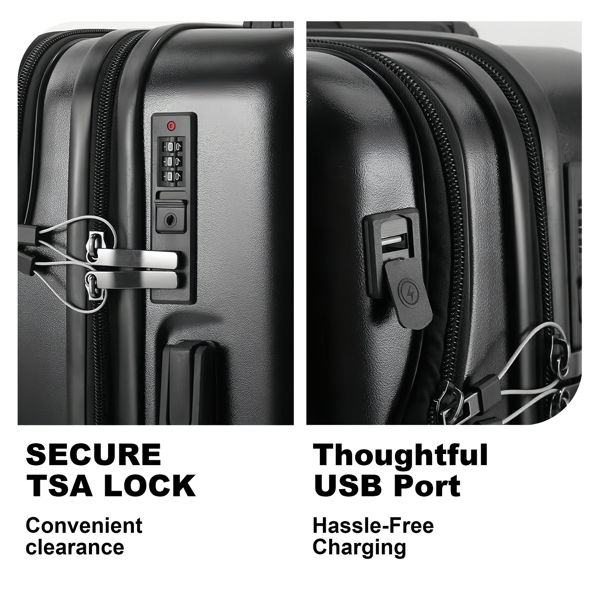 Luggage Set – 20 Inch, Hardshell, USB Charging, TSA Lock – detail view 31