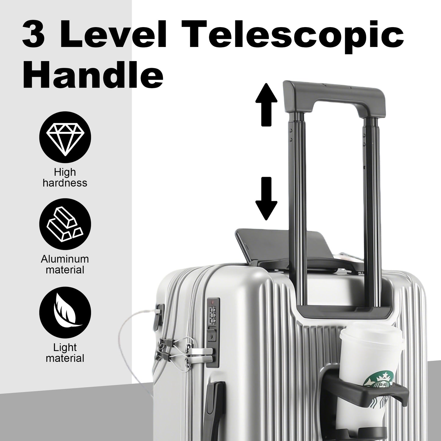 Luggage Set – 20 Inch, Hardshell, USB Charging, TSA Lock – detail view 34