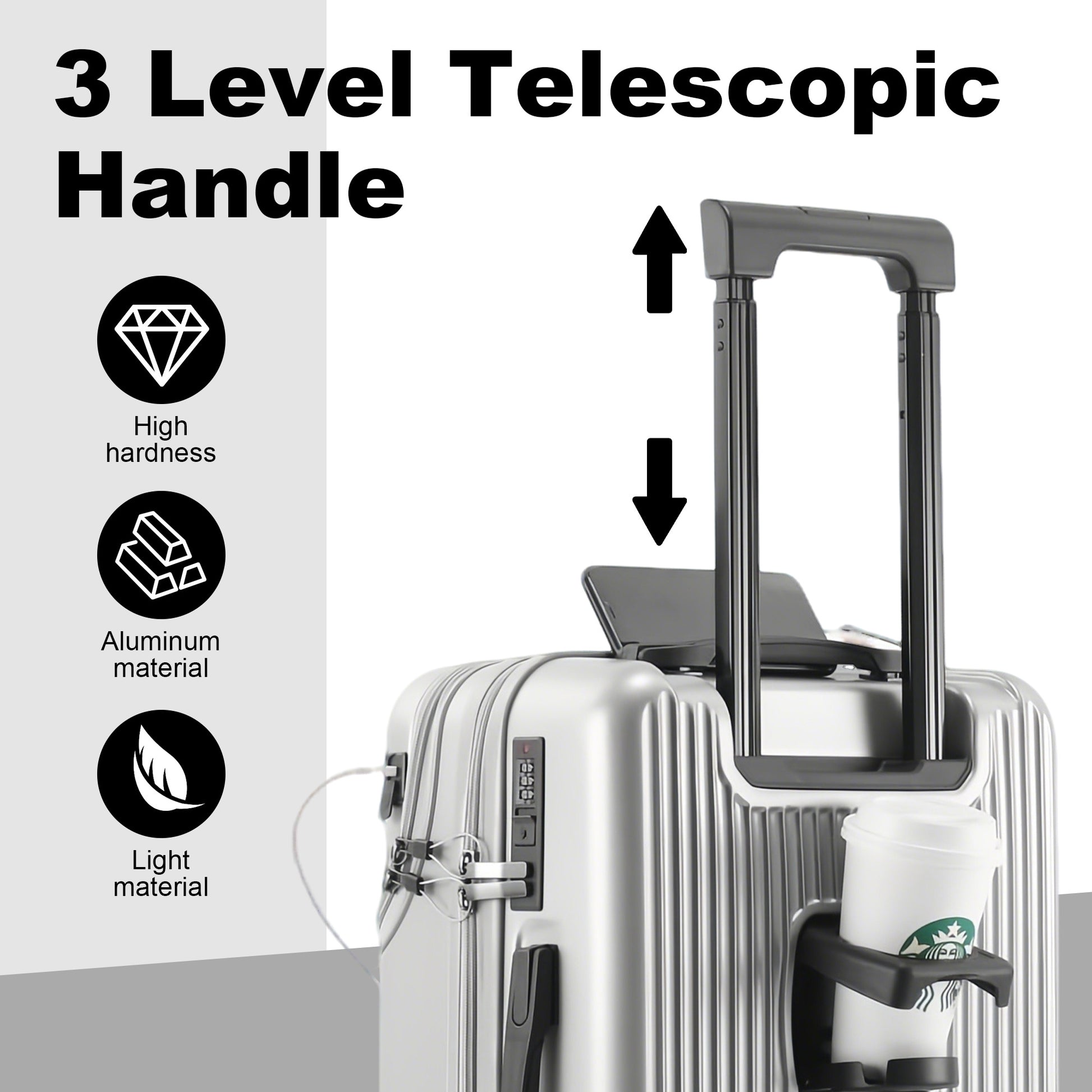 Luggage Set – 20 Inch, Hardshell, USB Charging, TSA Lock – detail view 34