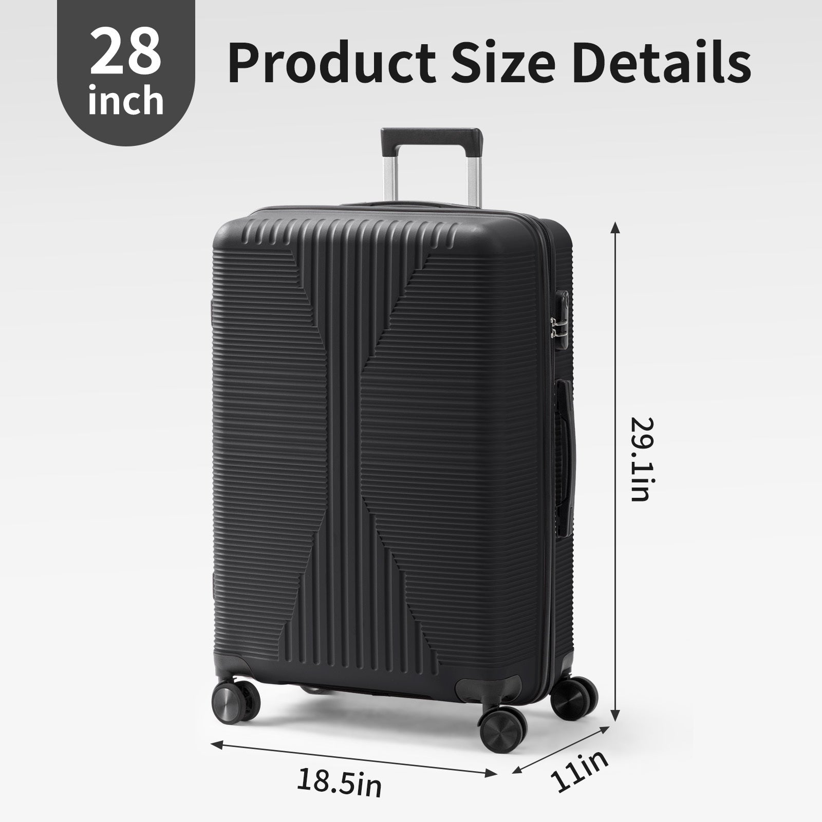 Luggage Set – 28 Inch, Hardshell, Lightweight, TSA Lock – detail view 48