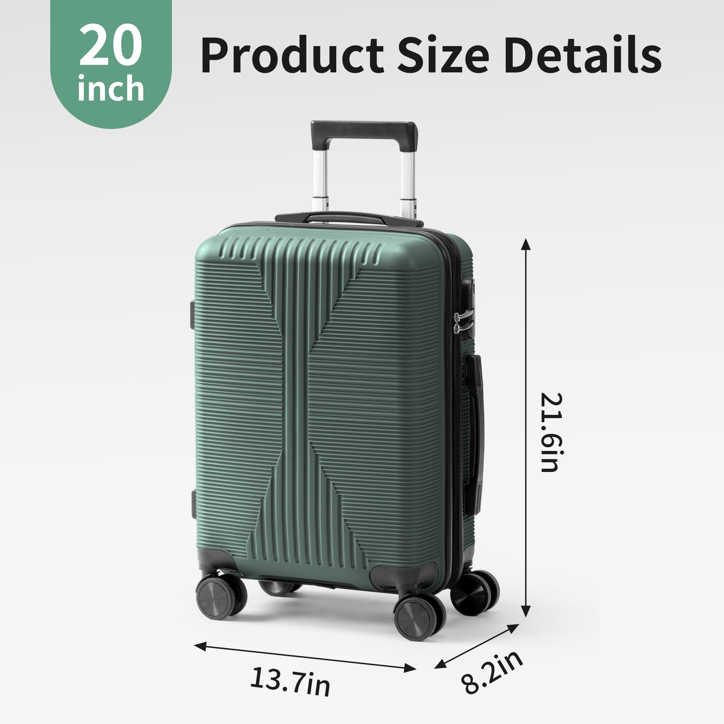 Luggage Set – 28 Inch, Hardshell, Lightweight, TSA Lock – detail view 55