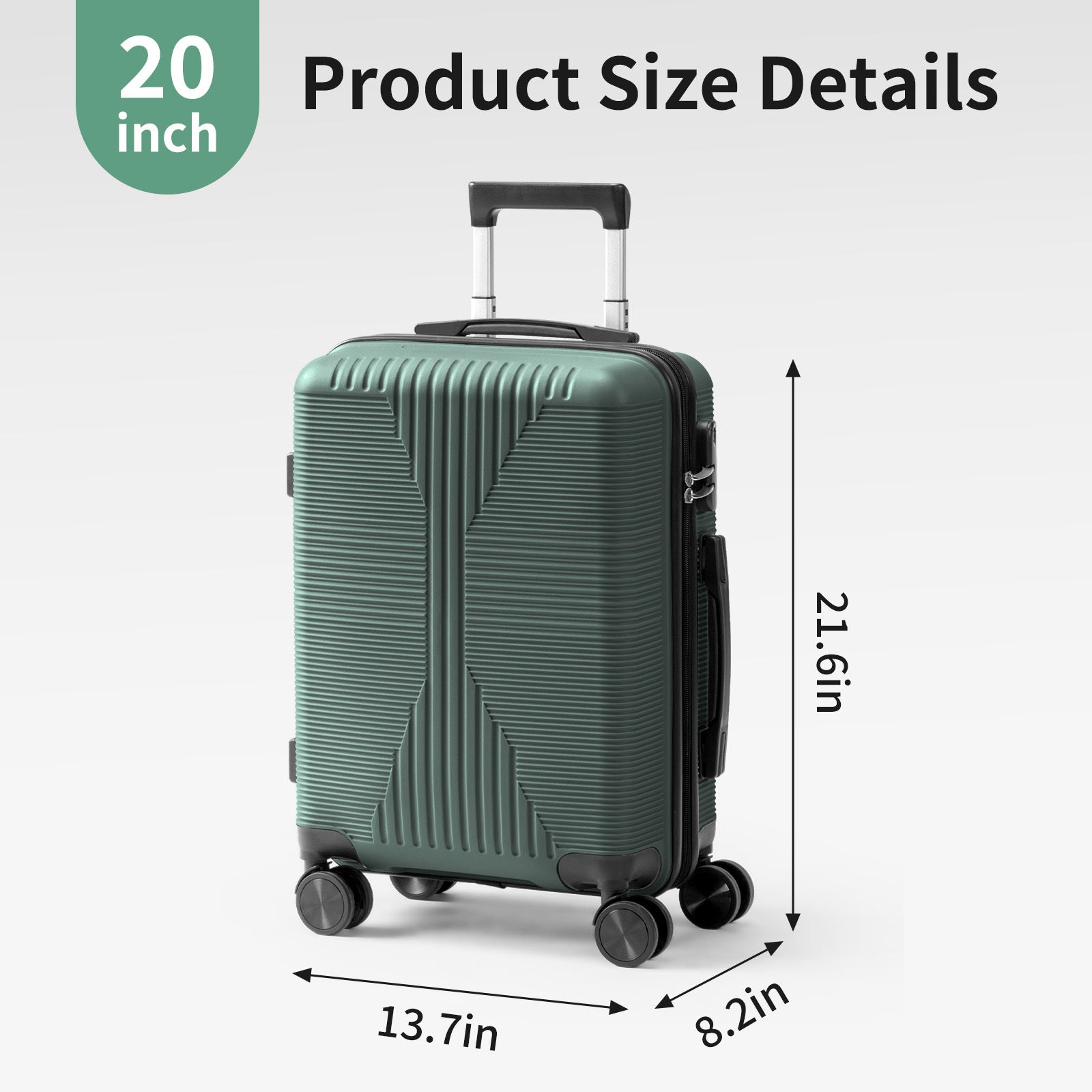 Luggage Set – 28 Inch, Hardshell, Lightweight, TSA Lock – detail view 55