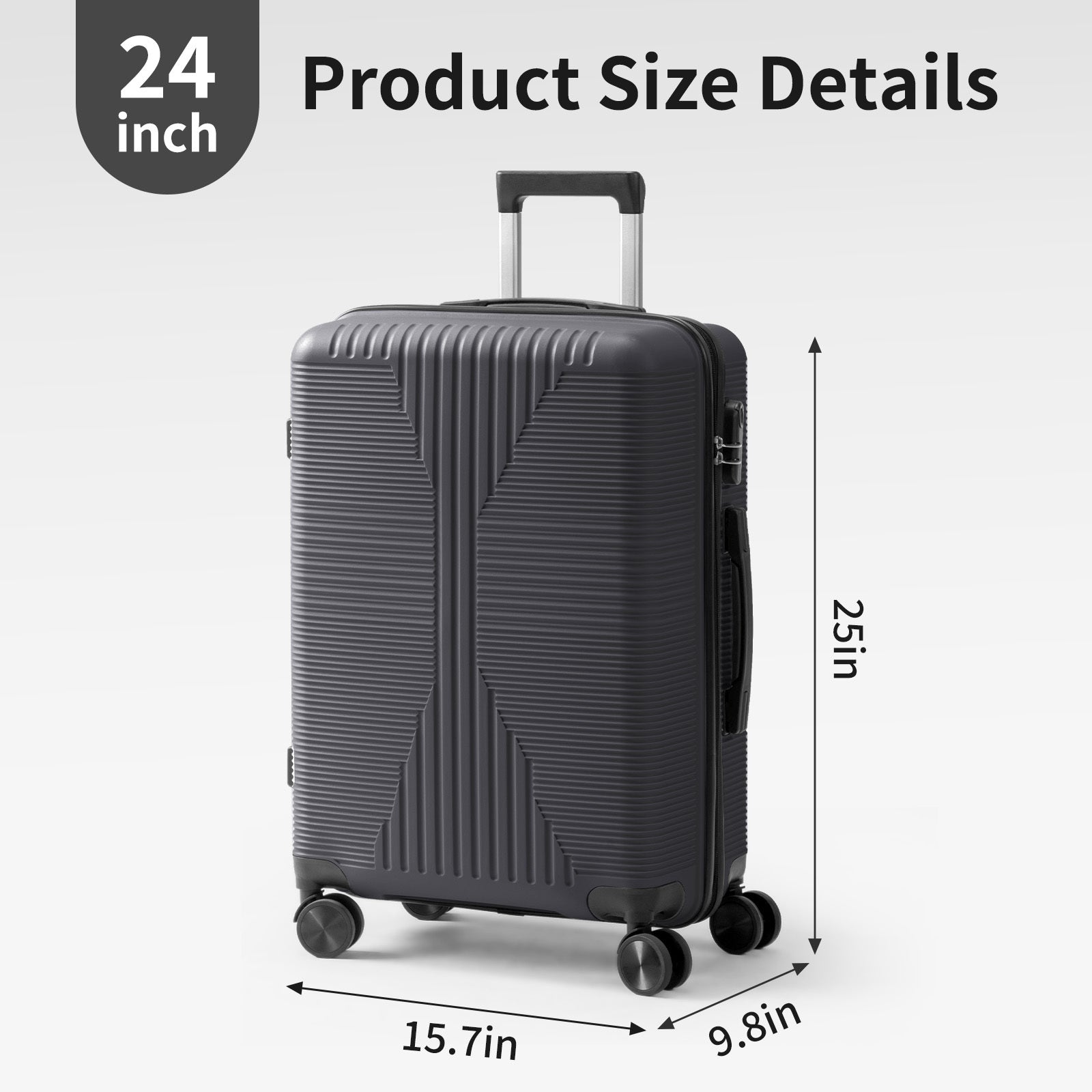 Luggage Set – 28 Inch, Hardshell, Lightweight, TSA Lock – detail view 30