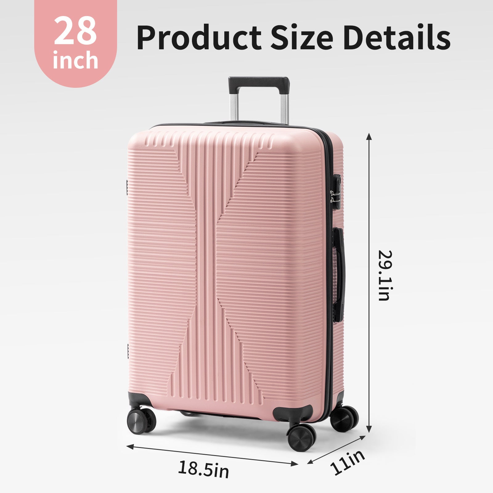 Luggage Set – 28 Inch, Hardshell, Lightweight, TSA Lock – detail view 39