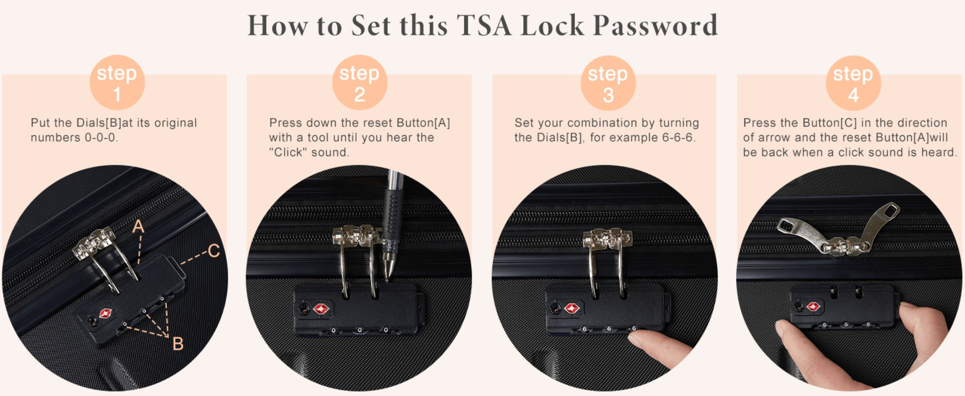 Luggage Set – 28 Inch, TSA Lock, Spinner Wheels, Lightweight – detail view 17