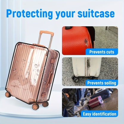 Luggage Set – 3 Pack, 28 Inch, PVC, Clear – detail view 7