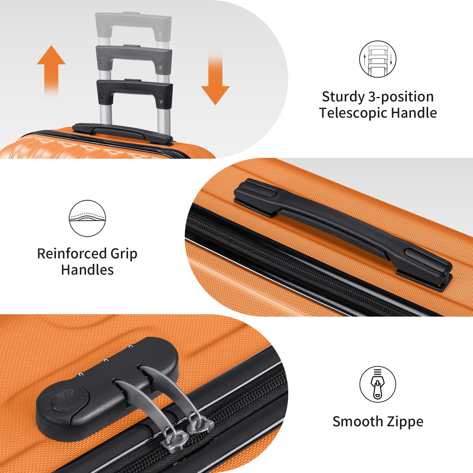 Luggage Set – 3 Piece, 12 Colors, 28 Inch, ABS Hardshell – detail view 48