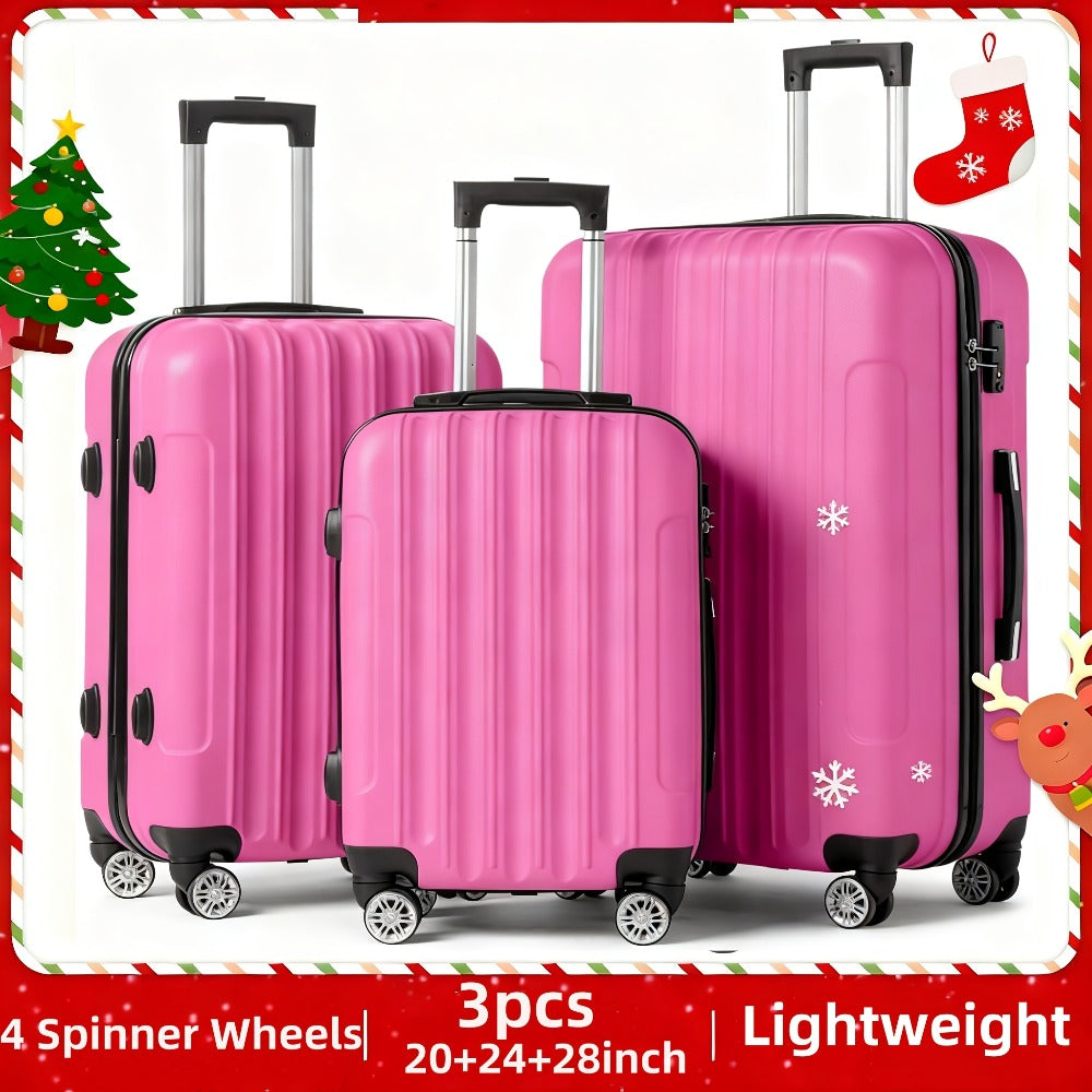 Luggage Set – 3 Piece, 28 Inch, ABS Hardshell, Combination Lock – front view