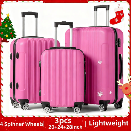 Luggage Set – 3 Piece, 28 Inch, ABS Hardshell, Combination Lock – front view