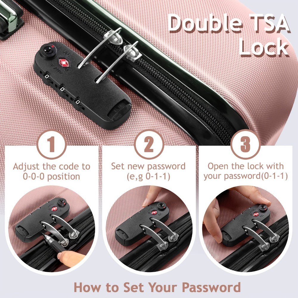 Luggage Set – 3 Piece, 28 Inch, Hardshell, TSA Lock – detail view 20