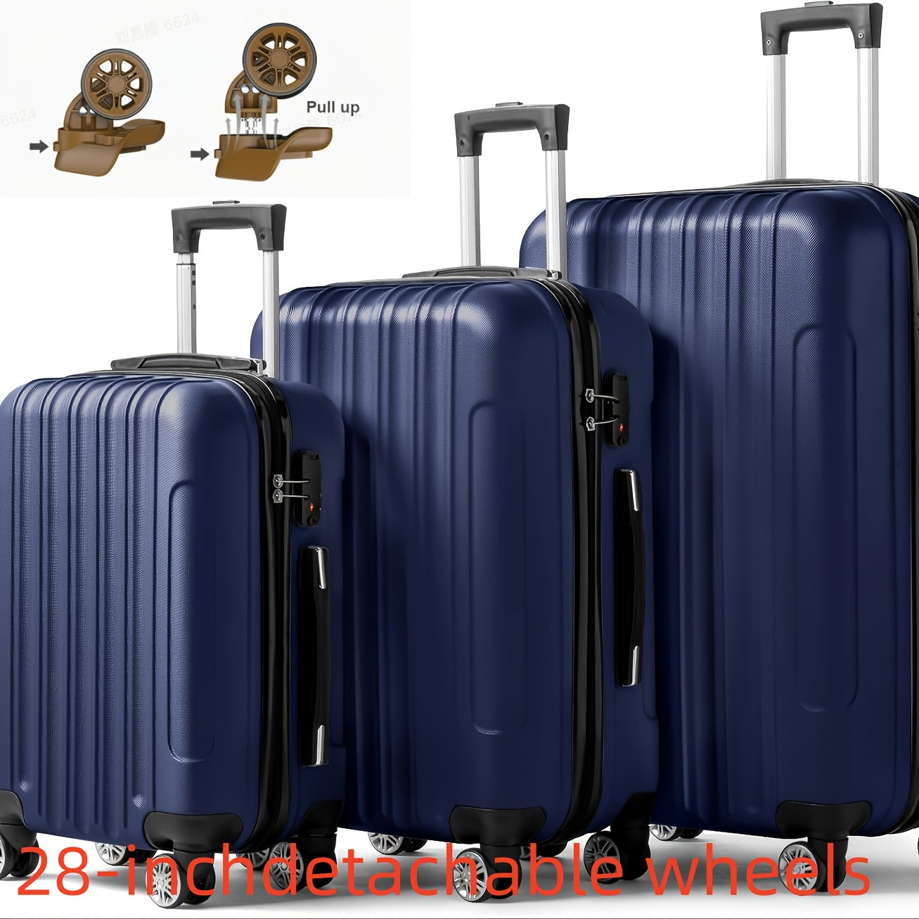 Luggage Set – 3 Piece, 28 Inch, Hardshell, TSA Lock – detail view 23
