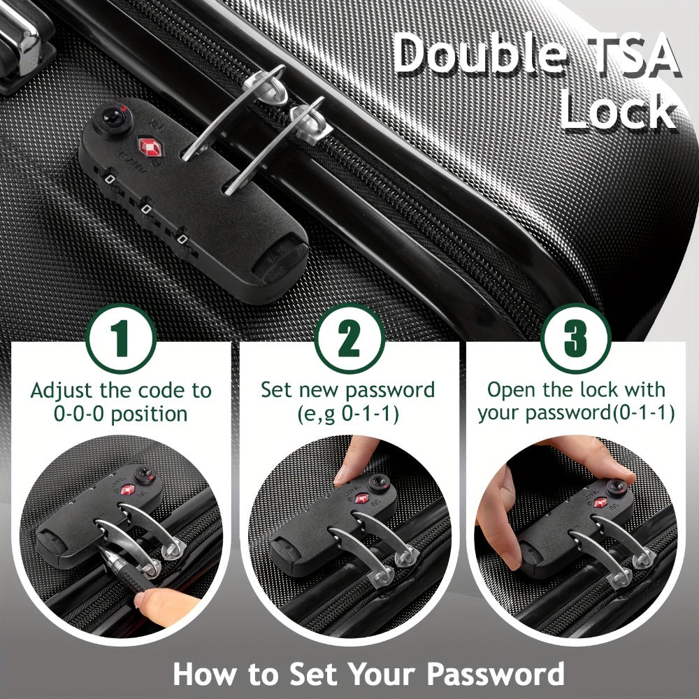 Luggage Set – 3 Piece, 28 Inch, Hardshell, TSA Lock – detail view 9