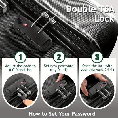 Luggage Set – 3 Piece, 28 Inch, Hardshell, TSA Lock – detail view 9
