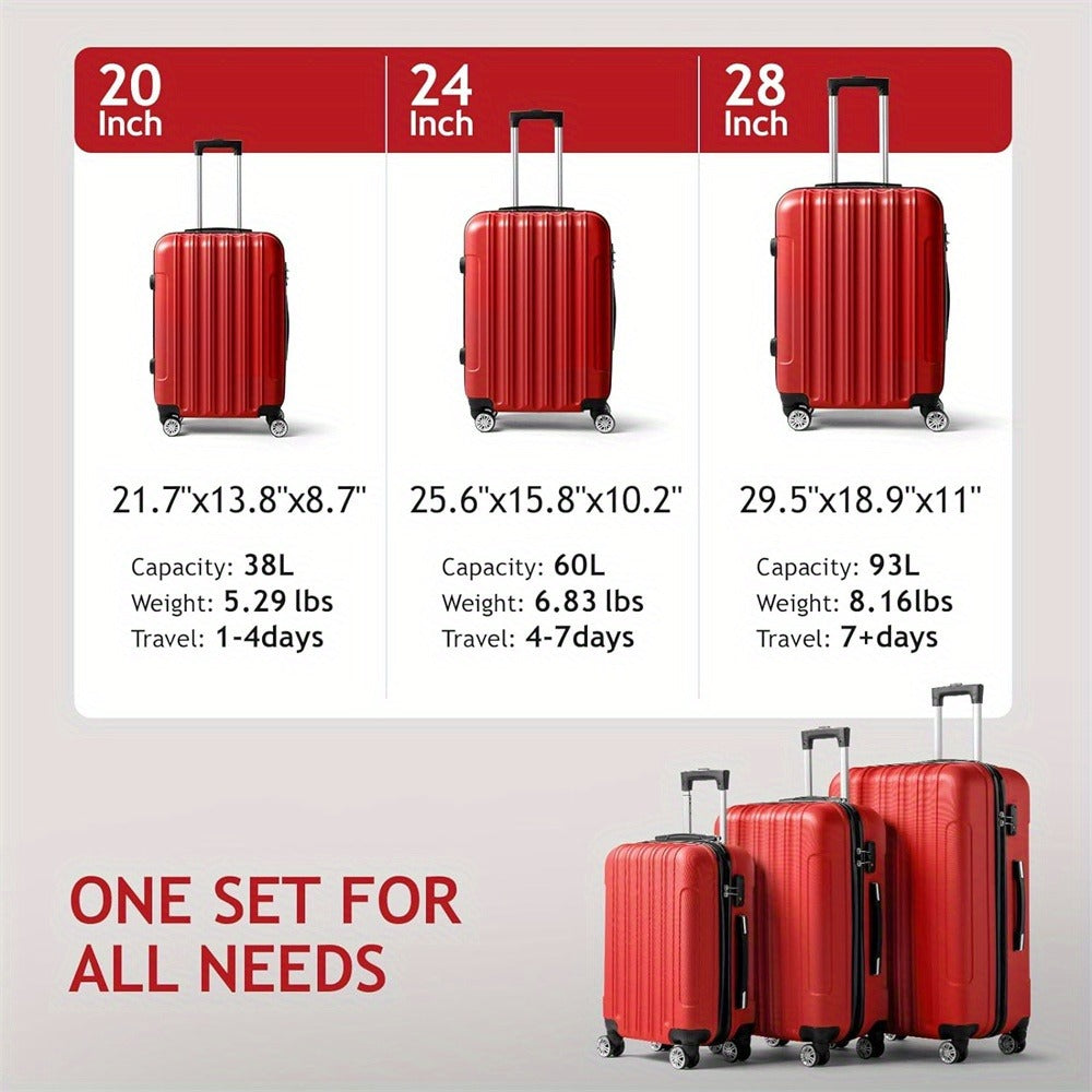 Luggage Set – 3 Piece, 28 Inch, Spinner Wheels, for Travel – detail view 9